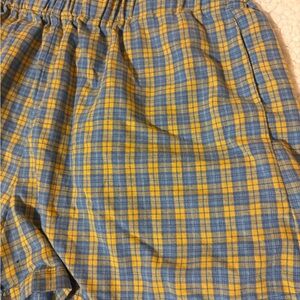 SHEIN Blue and Yellow Checkered Fabric